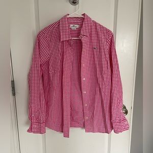 Gingham vineyard vines button down shirt